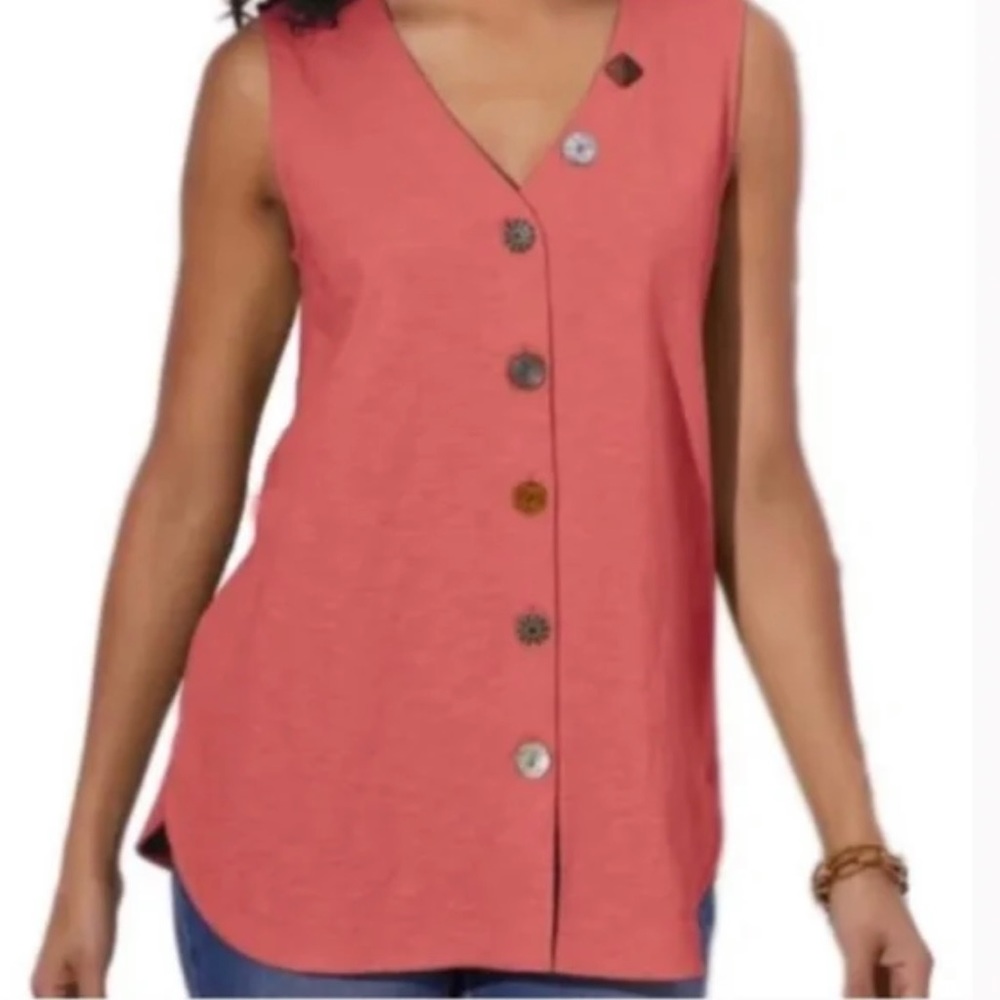 NWOT Soft Surroundings DELIA Rosebud tank plus bonus top Size 1X